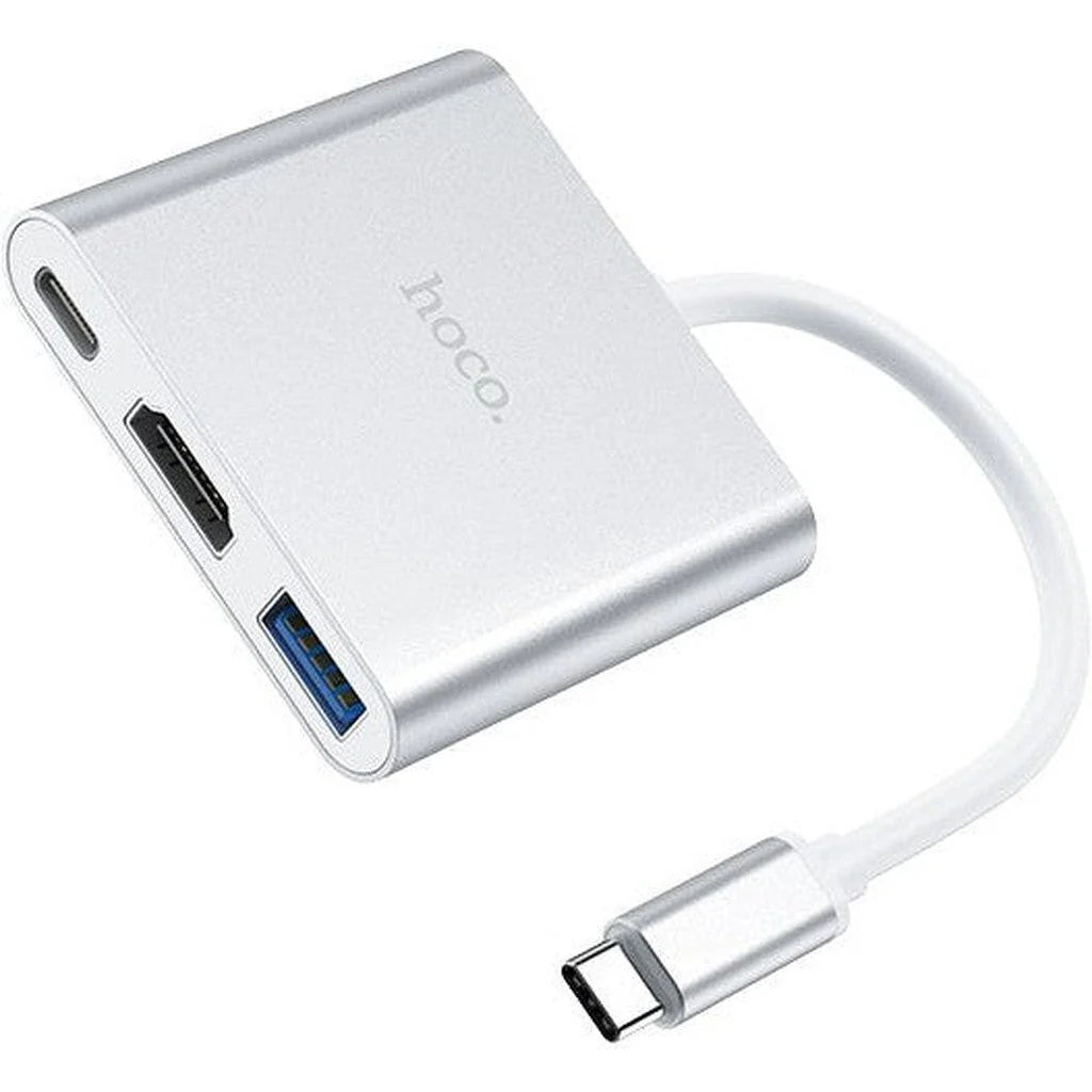 موزع محول Hoco HB14 من النوع C إلى USB-A+HDMI+النوع C