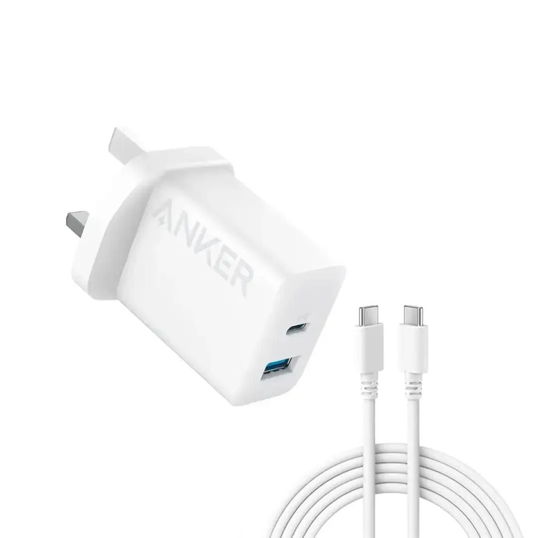 شاحن أنكر سلكت (Anker Select Charger) بقدرة 20 واط مع كابل USB-C.